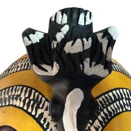 Hand Carved African Bird Mask - Sese Wood Wall Decor - thumbnail 2