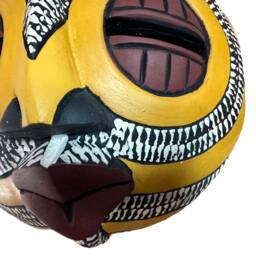 Hand Carved African Bird Mask - Sese Wood Wall Decor - thumbnail 3