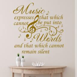 Music Wall Decals - Quote Vinyl Stickers Treble Clef Notes Decal Art Home Decor Sm17 - thumbnail 2
