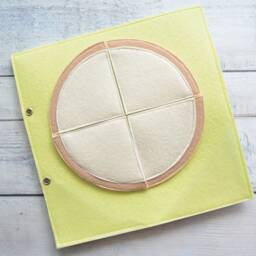 Montessori Felt Pizza Quiet Book Page Sensory Travel Toy - thumbnail 2