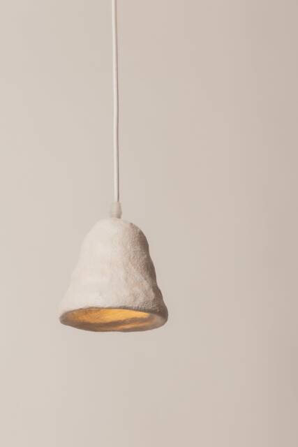 Ceramic Bell Pendant Light Bedroom, Kitchen Island Lighting, Clay Lamp, Lighting Clay, Small Light, Ceiling Lamp - image 1