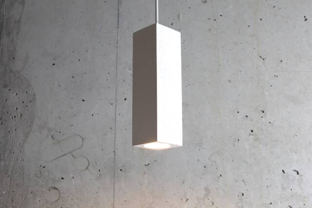 Sculptural Plaster Pendant Light Handmade Modern Lighting - image 1