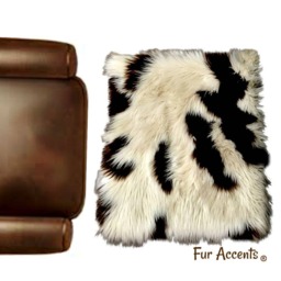 Faux Fur Sheepskin Rug - White Shag Throw Rug, Usa Made - thumbnail 3