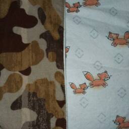 Red Foxes & Cammo Double Sided Flannel Baby Blanket - thumbnail 2