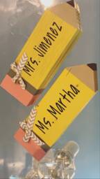 Personalized Giant Wood Pencil Teacher Appreciation Gift, Desk Nameplate - thumbnail 1