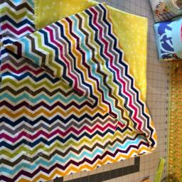 Chevron Design Baby Blanket, Theme, Flannel & Fine Corduroy, Gift - thumbnail 2