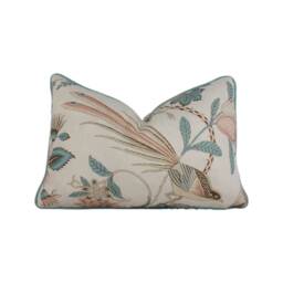 Schumacher - Campagne Peacock & Rouge Lush Lively French Floral Designer Cushion Cover Handmade Throw Pillow Home Decor - thumbnail 1