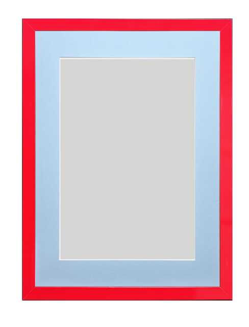 Post Box Red 20mm Picture, Photo, Poster Frame With Blue Mount - image 1