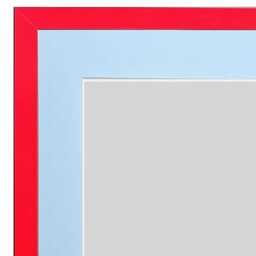 Post Box Red 20mm Picture, Photo, Poster Frame With Blue Mount - thumbnail 2