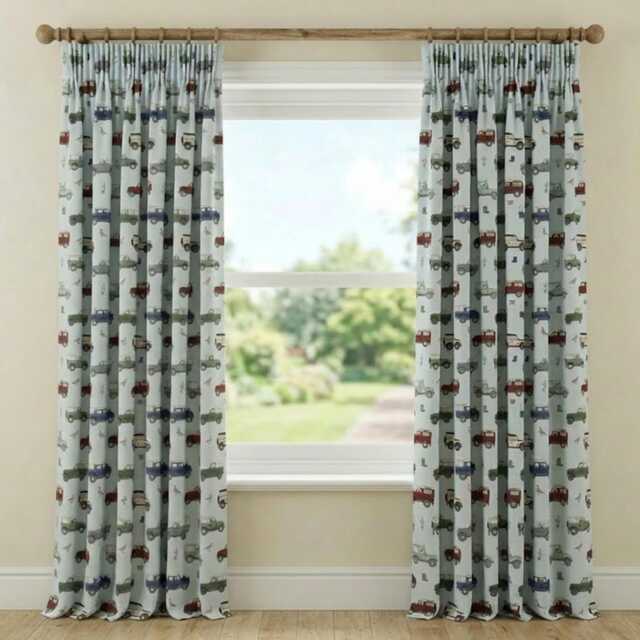 Custom Made Land Rover Duck Egg Blackout /Lining Curtains 3 - image 1