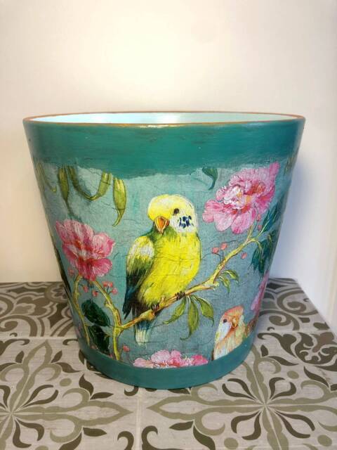 Plant Pots, Ceramic Pot, Pot & Planter, Flower Pot, Garden Pot, Indoor & Outdoor Pot, Decoupage, Gift, Pot Saucer, Home Garden Decoration - image 1