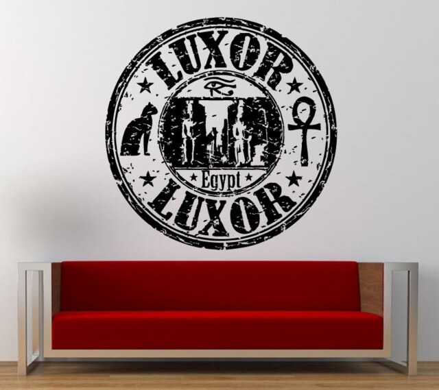Luxor Egypt Stamp Wall Decal Sticker Vinyl Mural Leaving Bedroom Room Home Decor Free Shipping L327 - image 1