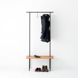 Sturdy Oak Coat Rack With Practical Storage & Enough Hanging Space - thumbnail 2