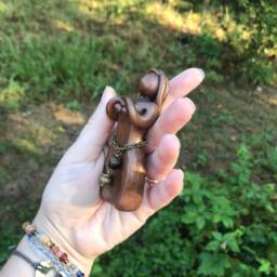 Malta Muse Goddess Figurine, Hestia, She Listens - Statue, Sculpture, Sacred Sites, Priestess, Cauldron, Story Goddess - thumbnail 4