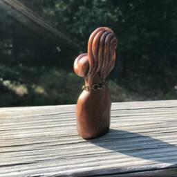 Malta Muse Goddess Figurine, Hestia, She Listens - Statue, Sculpture, Sacred Sites, Priestess, Cauldron, Story Goddess - thumbnail 3