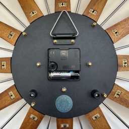 Mid Century Starburst Wall Clock, Retro Chrome Turquoise Mcm Home Decor - thumbnail 4