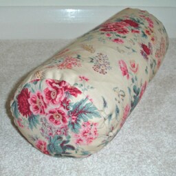 Vintage Roses Bolster Pillow Cover Neck Roll 6x16 Red Pink Old English Rose Beige Cylinder Round Floral Throw Cushion Sham Case 16x6 16 - thumbnail 2