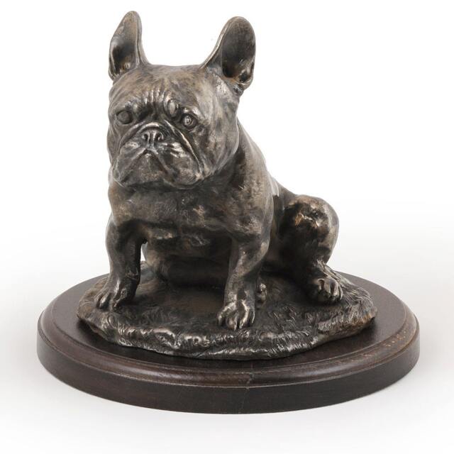 French Bulldog - Sitting, Dog Wooden Base Statue, Limited Edition, Artdog - image 1