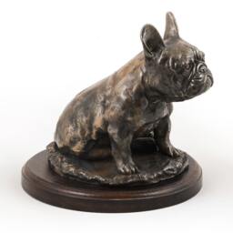 French Bulldog - Sitting, Dog Wooden Base Statue, Limited Edition, Artdog - thumbnail 3