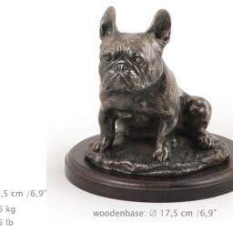 French Bulldog - Sitting, Dog Wooden Base Statue, Limited Edition, Artdog - thumbnail 4
