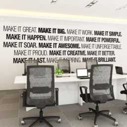 Office Wall Art - Corporate Supplies Decor Typography Decal Sticker Sign Skumib