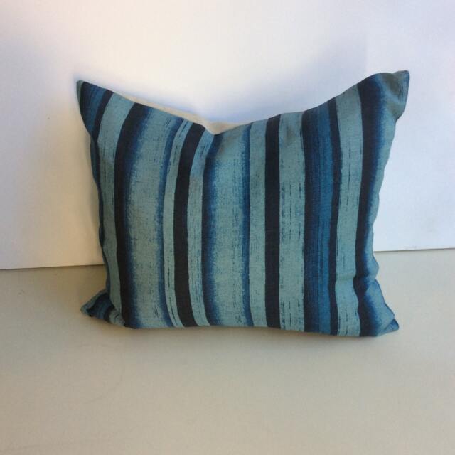 Rp Miller Peter's Stripe Blue Linen Pillow - image 1