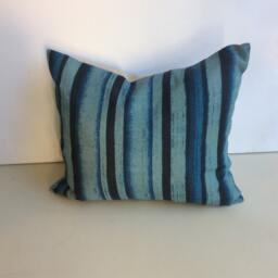 Rp Miller Peter's Stripe Blue Linen Pillow - thumbnail 1