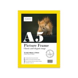 A5 Yellow Picture Frame, Photo Frame Size, Poster With Mount For A6 Print Option, Made in The Uk, Wall Art Fame - thumbnail 1