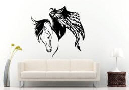 Horse With Angel Wings Pegasus Beautiful Gorgeous Graceful Animal Creature Wall Decal Vinyl Sticker Mural Room Decor L653 - thumbnail 1