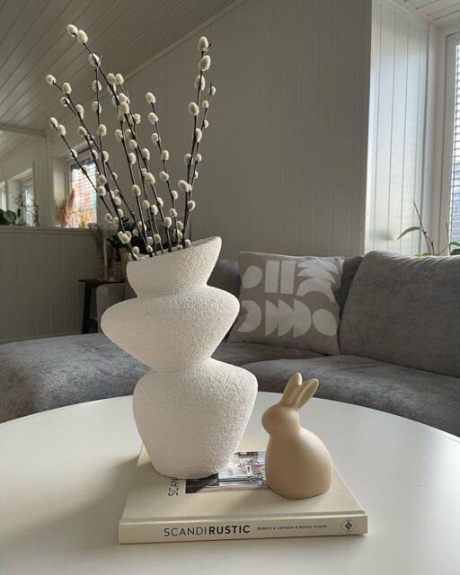 Handmade Sculptural Ceramic Vase Nordic Farmhouse Decor - image 1
