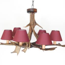 Antler Chandelier For 6 Lights With Shades - thumbnail 4