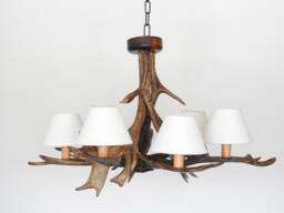 Antler Chandelier For 6 Lights With Shades - thumbnail 1