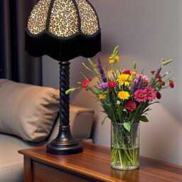 Traditional Handmade Leopard Print Floor Standard Lampshade Bedside Lamps Table Lamp Shades Ceiling Light Pendants - thumbnail 2