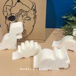 Quirky Unique Elegant Dinosaur Candle Set Fragranced Soy Wax Handmade Home Decor - thumbnail 2