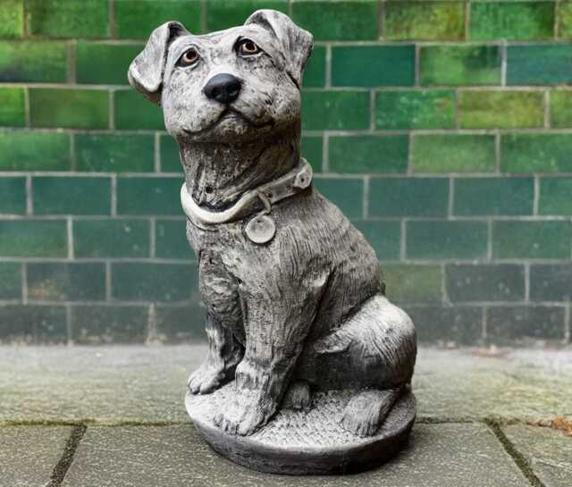 Concrete Jack Terrier Dog Sculpture Stone Russel Figurine Outdoor Statue Cement Pet Ornament Animal Decoration Dog Lover Gift - image 1