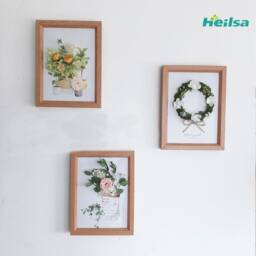 Framed Dried Flowers Wall Decor Floral Frame Pink Flower Arrangements Picture Art Home Wedding Christmas Gift - thumbnail 2