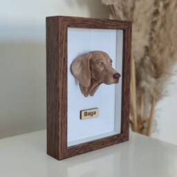 Graceful Vizsla Bust Handmade Resin Sculpture For Dog Lovers - thumbnail 2
