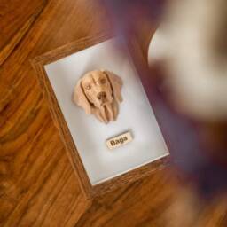 Graceful Vizsla Bust Handmade Resin Sculpture For Dog Lovers - thumbnail 1