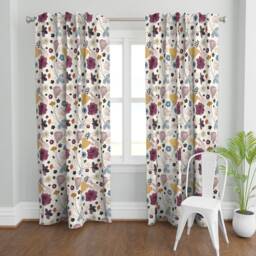 Spring Floral Curtain Panel - Watercolor Nursery Garden Botanical Modern Custom By Jenflorentine - thumbnail 2