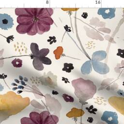 Spring Floral Curtain Panel - Watercolor Nursery Garden Botanical Modern Custom By Jenflorentine - thumbnail 4
