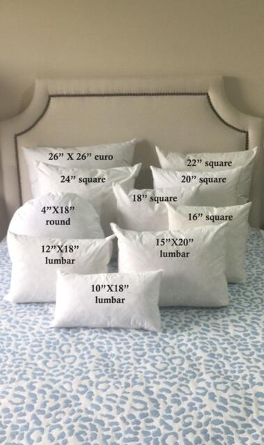 Down Pillow Insert - 90/10 Feather Square Euro Sham Lumbar Round - image 1