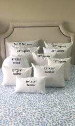 Down Pillow Insert - 90/10 Feather Square Euro Sham Lumbar Round - thumbnail 1