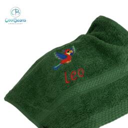 Pirate Parrot Towel - Personalised Face Cloth/Hand Bath = Embroidered - thumbnail 4