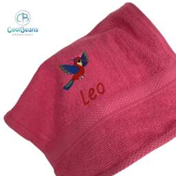 Pirate Parrot Towel - Personalised Face Cloth/Hand Bath = Embroidered - thumbnail 2