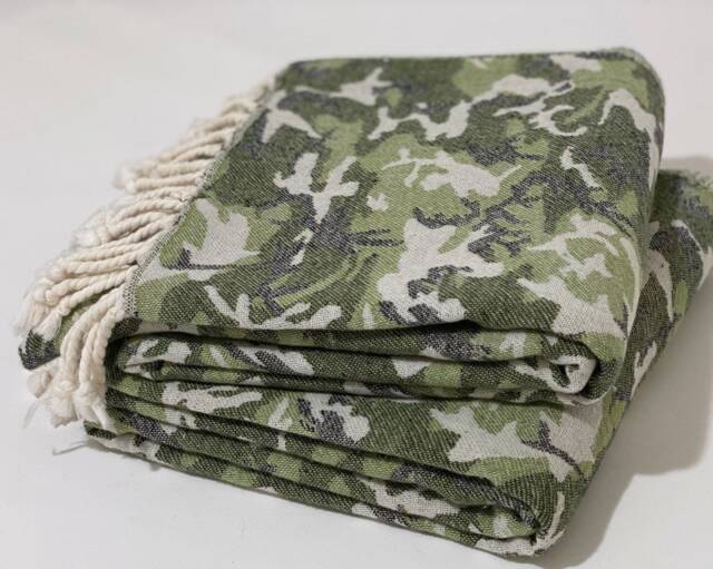 Green Shades Peshtemal , Travel Towel, Bath Sarong, Throw, Turkish Towels, Hand Woven Cotton Tablecloth - image 1