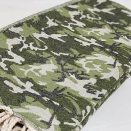 Green Shades Peshtemal , Travel Towel, Bath Sarong, Throw, Turkish Towels, Hand Woven Cotton Tablecloth - thumbnail 3