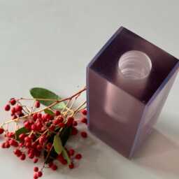 Translucent Lavender Resin Flower Vase Modern Minimalist Decor - thumbnail 3