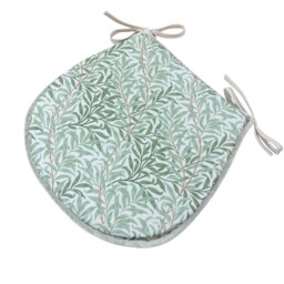 William Morris - Willow Bough Sage 100% Cotton D-Shaped Seat Pads For Kitchen/Patio/Dining/Garden - thumbnail 3
