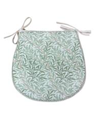 William Morris - Willow Bough Sage 100% Cotton D-Shaped Seat Pads For Kitchen/Patio/Dining/Garden - thumbnail 1