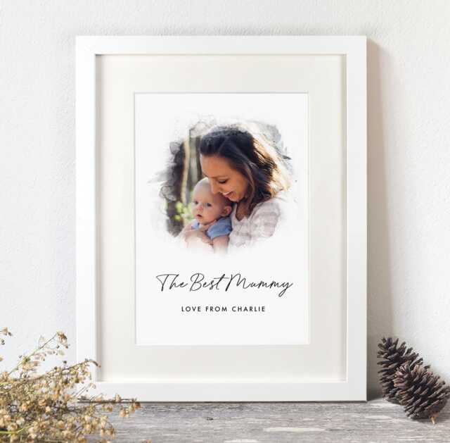 Mothers Day Photo Print. Personalised Keepsake Gift. Framed Wall Art For Home. Use Your Own. Custom Made. Gift For Her - image 1